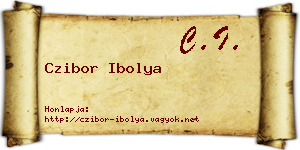 Czibor Ibolya névjegykártya