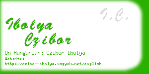 ibolya czibor business card